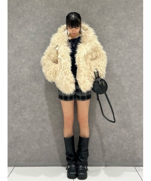 LONG FAUX FUR BELTED ジャケット（その他アウター）｜LAGUA GEM