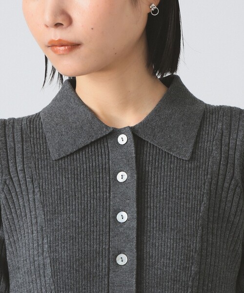 Ray BEAMS（レイビームス）の「リブ ニット ポロ ワンピース（ワンピース・レディース・ブラック/グレー/ダークブラウン・ONE SIZE）」の16枚目の写真