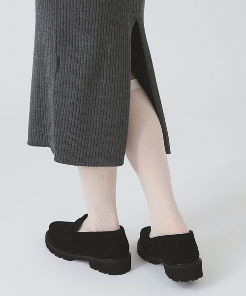 Ray BEAMS（レイビームス）の「リブ ニット ポロ ワンピース（ワンピース・レディース・ブラック/グレー/ダークブラウン・ONE SIZE）」の18枚目の写真