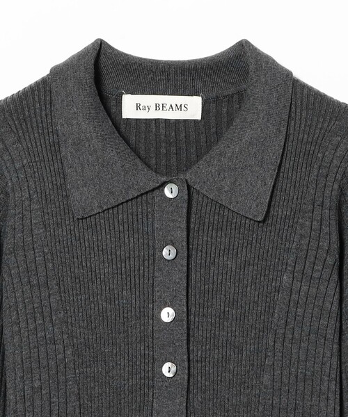 Ray BEAMS（レイビームス）の「リブ ニット ポロ ワンピース（ワンピース・レディース・ブラック/グレー/ダークブラウン・ONE SIZE）」の20枚目の写真