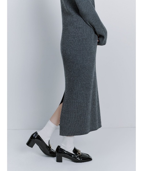 Ray BEAMS（レイビームス）の「リブ ニット ポロ ワンピース（ワンピース・レディース・ブラック/グレー/ダークブラウン・ONE SIZE）」の8枚目の写真