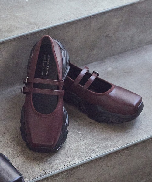 ORiental TRaffic（オリエンタルトラフィック）の「ORiental TRaffic メリージェーンスニーカー（スニーカー・レディース・アイボリー/ブラック/ボルドー・35/36/37/38/39）」の3枚目の写真