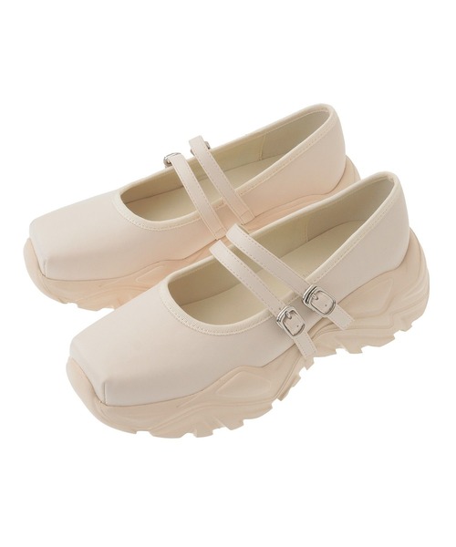 ORiental TRaffic（オリエンタルトラフィック）の「ORiental TRaffic メリージェーンスニーカー（スニーカー・レディース・アイボリー/ブラック/ボルドー・35/36/37/38/39）」の18枚目の写真