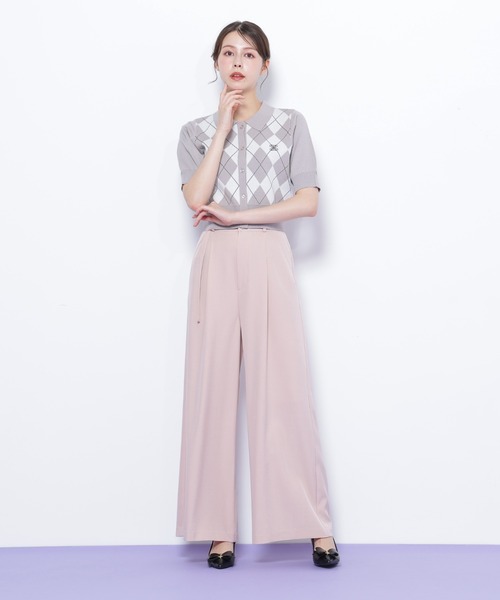 JILL by JILL STUART(ジルバイジルスチュアート)の「◇ポロ衿アーガイルニット(ニット/セーター・レディース・ピンク系その他/グレー系その他/レッド系その他・FREE)」の10枚目の写真