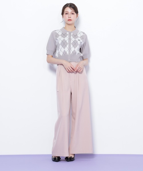 JILL by JILL STUART(ジルバイジルスチュアート)の「◇ポロ衿アーガイルニット(ニット/セーター・レディース・ピンク系その他/グレー系その他/レッド系その他・FREE)」の11枚目の写真