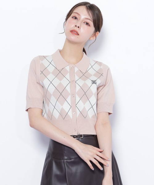JILL by JILL STUART(ジルバイジルスチュアート)の「◇ポロ衿アーガイルニット(ニット/セーター・レディース・ピンク系その他/グレー系その他/レッド系その他・FREE)」の15枚目の写真