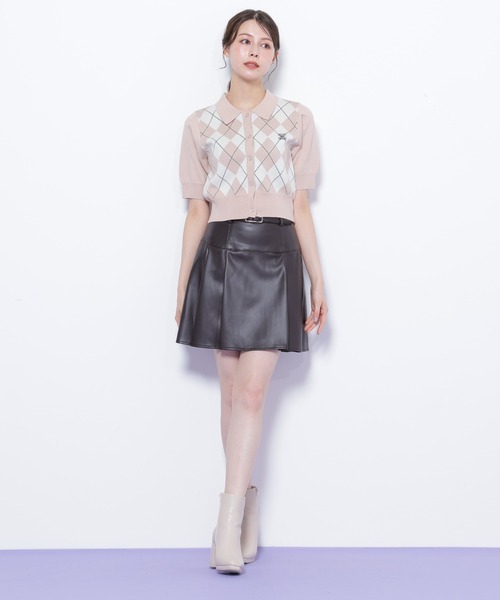 JILL by JILL STUART(ジルバイジルスチュアート)の「◇ポロ衿アーガイルニット(ニット/セーター・レディース・ピンク系その他/グレー系その他/レッド系その他・FREE)」の16枚目の写真