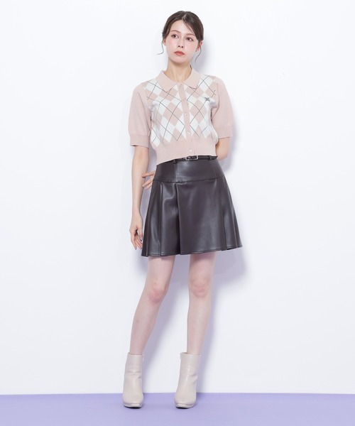 JILL by JILL STUART(ジルバイジルスチュアート)の「◇ポロ衿アーガイルニット(ニット/セーター・レディース・ピンク系その他/グレー系その他/レッド系その他・FREE)」の17枚目の写真