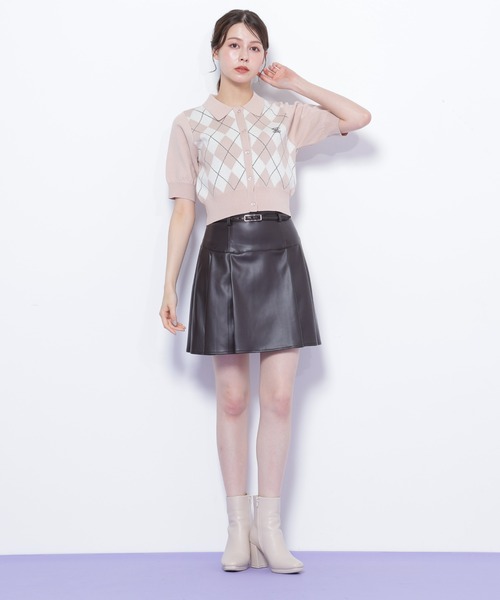 JILL by JILL STUART(ジルバイジルスチュアート)の「◇ポロ衿アーガイルニット(ニット/セーター・レディース・ピンク系その他/グレー系その他/レッド系その他・FREE)」の19枚目の写真