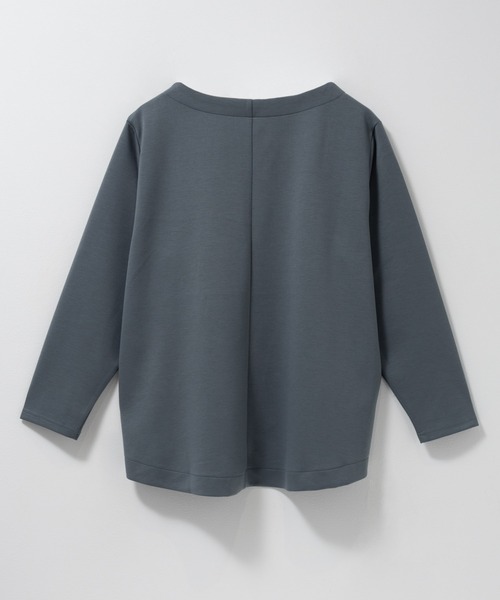 NAVY(ネイビー)の「nAvy ダンボールニット 裾ラウンドプルオーバー【毛玉になりにくい UVカット 洗える(ネット使用)】(Tシャツ/カットソー・レディース・ライトカーキ/チャコールグレー/モカ・L/M)」の6枚目の写真