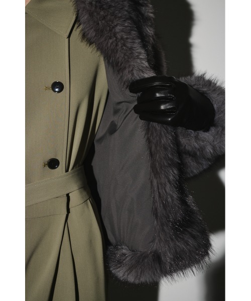 High collar faux fur jacket ハイカラーフォックスファージャケット