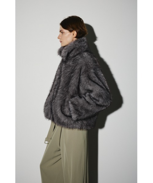 High collar faux fur jacket ハイカラーフォックスファージャケット