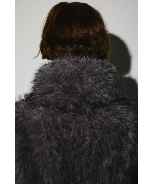 High collar faux fur jacket ハイカラーフォックスファージャケット