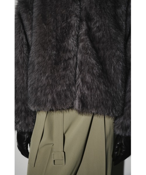 High collar faux fur jacket ハイカラーフォックスファージャケット