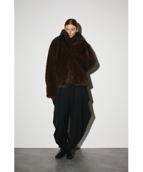 High collar faux fur jacket ハイカラーフォックスファージャケット