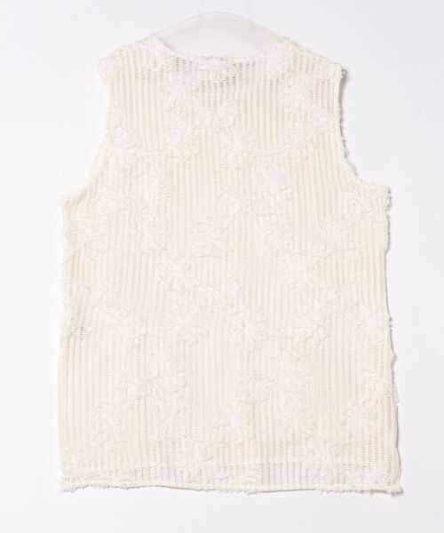 チチカカ（チチカカ）の「フラワーメッシュレースベスト（ベスト・レディース・ホワイト/ブラック・FREE）」の16枚目の写真