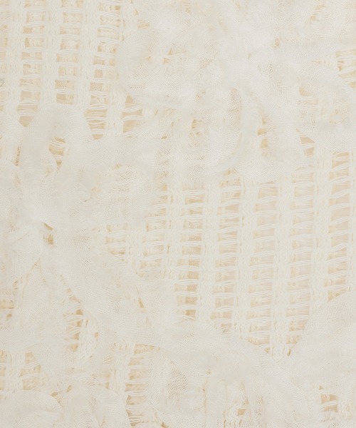 チチカカ（チチカカ）の「フラワーメッシュレースベスト（ベスト・レディース・ホワイト/ブラック・FREE）」の13枚目の写真