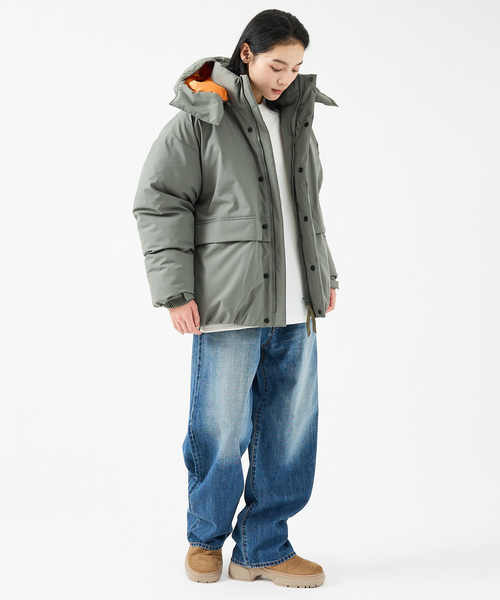 FORTUNA HOMME（フォルトゥナオム）の「【FORTUNA/フォルトゥナ】ダウンパーカー/MA-1配色/高機能/エコダウン/フード取り外し可能/ユニセックス【WEB限定】（ダウンジャケット/コート・メンズ・グリーン/ブラック・M/L）」の5枚目の写真