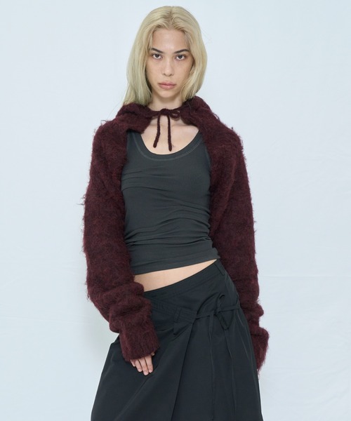 2WAY HOODED MUFFLER KNIT（ニット/セーター）｜VIAVANDA（ヴィア