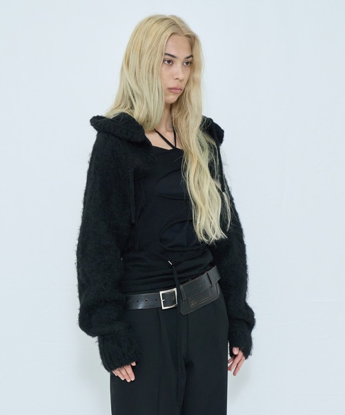 2WAY HOODED MUFFLER KNIT（ニット/セーター）｜VIAVANDA（ヴィア