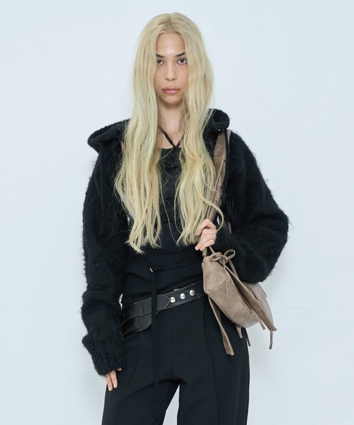 2WAY HOODED MUFFLER KNIT別注 2WAY HOODED MUFFLER KNIT（ニット/セーター）｜VIAVANDA（ヴィア