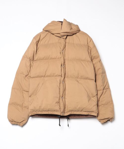 CRESCENT DOWNWORKSダークブラウン ダウンジャケット ボタン CRESCENT DOWNWORKSダークブラウン ダウンジャケット ボタン