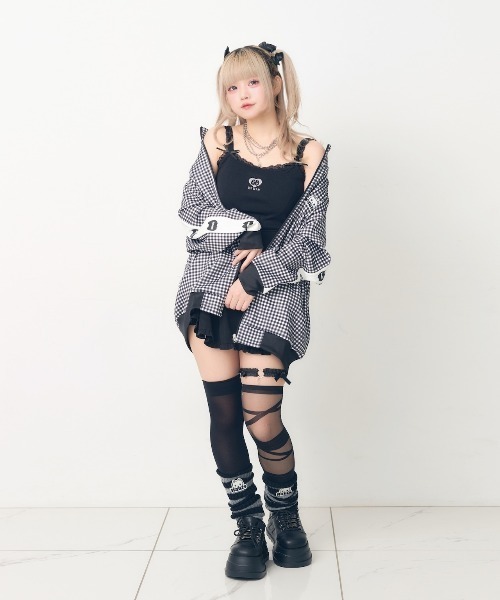 Hauls(ハウルズ)の「ギャル吉キャミ(キャミソール・レディース・ホワイト/ブラック・F)」の9枚目の写真
