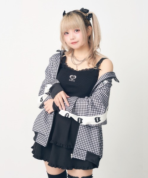 Hauls(ハウルズ)の「ギャル吉キャミ(キャミソール・レディース・ホワイト/ブラック・F)」の5枚目の写真