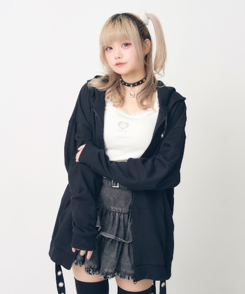 Hauls(ハウルズ)の「ギャル吉キャミ(キャミソール・レディース・ホワイト/ブラック・F)」の11枚目の写真