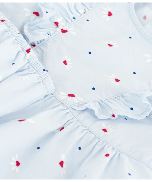 PETIT BATEAU（プチバトー）の「ワンピース＆ブルマセット（ワンピース・キッズ・ライトブルー・12MONTH/18MONTH/24MONTH/36MONTH）」の4枚目の写真