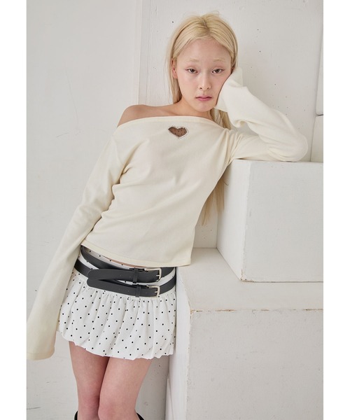 Heart Tattoo(ハートタトゥー)の「Dot Balloon Mini Skirt / ドットバルーンミニスカート(スカート・レディース・ホワイト系/ブラック系・0/1)」の21枚目の写真