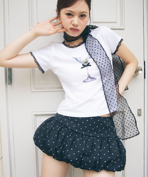 Dot Balloon Mini Skirt / ドットバルーンミニスカート（スカート