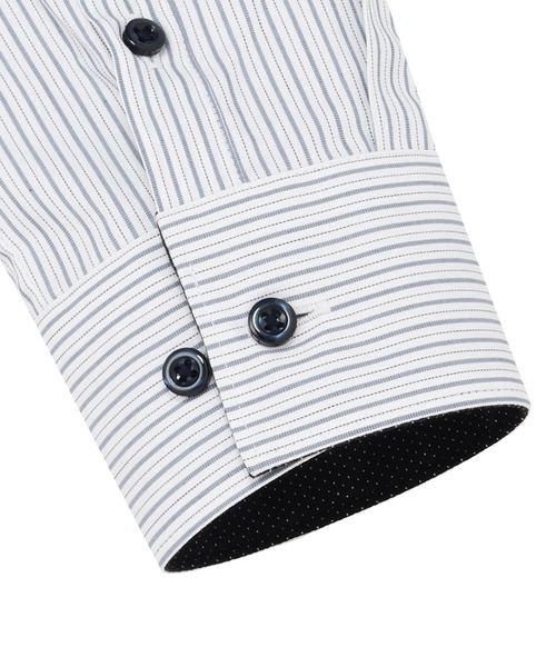 TOKYO SHIRTS（トウキョウシャツ）の「形態安定ノーアイロン ワイド 長袖ビジネスワイシャツ（ビジネスシャツ・レディース・ブルー・XS/S/M/L/LL/XL）」の4枚目の写真