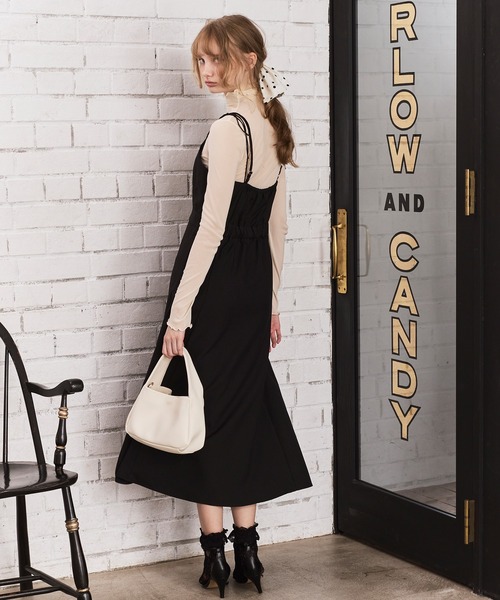 Cherir Mignon(シェリルミニョン)の「【Cherir Mignon】- Silhouette Couture - 2wayリボンキャミワンピース《セットアップ対応》(ワンピース・レディース・チャコールグレー/ブラック/ネイビー/ブラウン・S/M/L)」の21枚目の写真