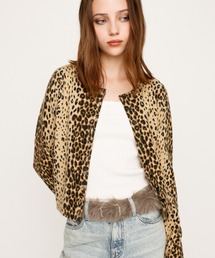 SLY | COMPACT LEOPARD C/D コンパクト レオパード カーディガン 秋服(カーディガン/ボレロ)