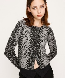 SLY | COMPACT LEOPARD C/D コンパクト レオパード カーディガン 秋服(カーディガン/ボレロ)
