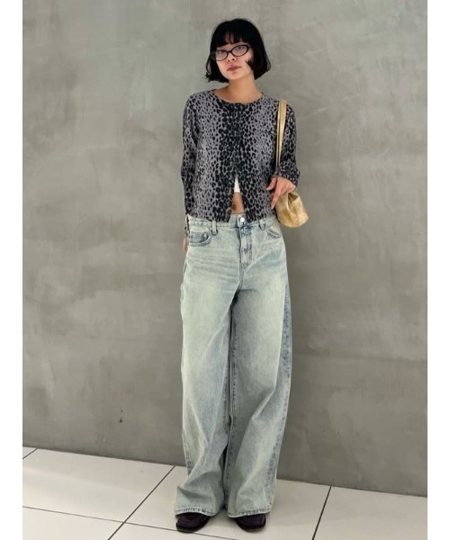 SLY（スライ）の「COMPACT LEOPARD C/D コンパクト レオパード カーディガン 秋服（カーディガン/ボレロ・レディース・ベージュ系その他/ブラック系その他2・FREE）」の14枚目の写真