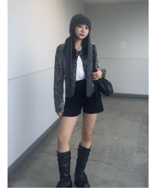 SLY（スライ）の「COMPACT LEOPARD C/D コンパクト レオパード カーディガン 秋服（カーディガン/ボレロ・レディース・ベージュ系その他/ブラック系その他2・FREE）」の16枚目の写真