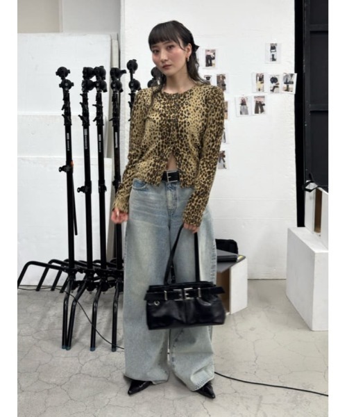 SLY（スライ）の「COMPACT LEOPARD C/D コンパクト レオパード カーディガン 秋服（カーディガン/ボレロ・レディース・ベージュ系その他/ブラック系その他2・FREE）」の17枚目の写真