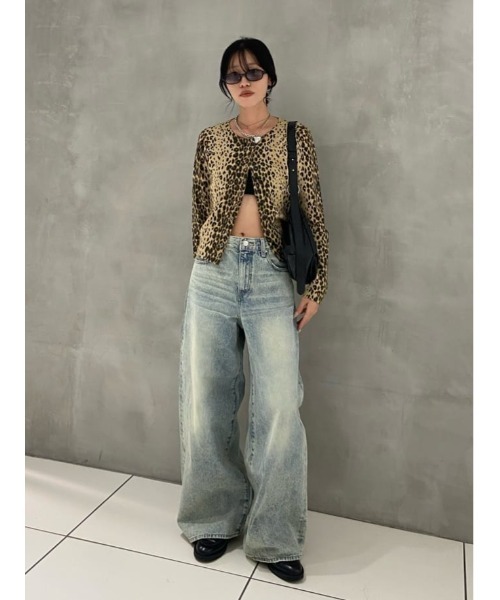 SLY（スライ）の「COMPACT LEOPARD C/D コンパクト レオパード カーディガン 秋服（カーディガン/ボレロ・レディース・ベージュ系その他/ブラック系その他2・FREE）」の20枚目の写真