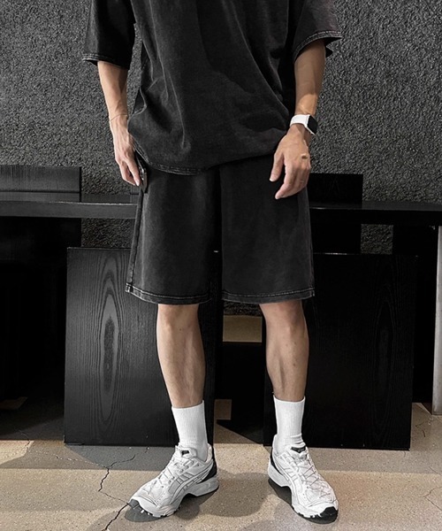 NOWLE（ノウル）の「【NOWLE】ウォッシュド Tシャツ＆ハーフパンツ セットアップ（セットアップ・メンズ・スミクロ・MEDIUM/LARGE/X-LARGE）」の19枚目の写真