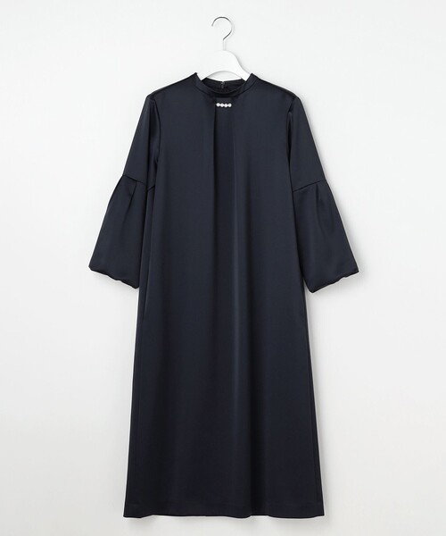 J.PRESS Ladies（J.プレス レディス）の「ノーブルサテン ワンピース（ドレス・レディース・ネイビー系/黄土色系/ベージュ系・S/XS）」の11枚目の写真