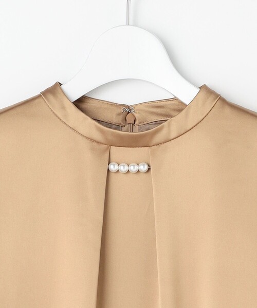J.PRESS Ladies（J.プレス レディス）の「ノーブルサテン ワンピース（ドレス・レディース・ネイビー系/黄土色系/ベージュ系・S/XS）」の14枚目の写真