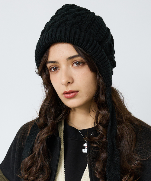 Ruben（ルーベン）の「【RUBEN/ルーベン】RUS-8356/ケーブルボンネット/CABLE BONNET/帽子/リボン【WEB限定】（キャップ・レディース・ブラック/アイボリー/グレー/ベージュ・フリー）」の2枚目の写真