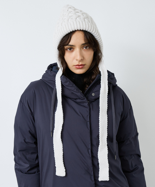 Ruben（ルーベン）の「【RUBEN/ルーベン】RUS-8356/ケーブルボンネット/CABLE BONNET/帽子/リボン【WEB限定】（キャップ・レディース・ブラック/アイボリー/グレー/ベージュ・フリー）」の8枚目の写真