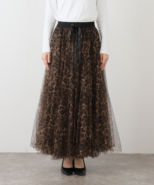 La TOTALITE（ラトータリテ）の「【洗える】CHOKLATE PARIS /チョコレートパリ レオパード チュールスカート（スカート・レディース・マルチ・FREE）」の3枚目の写真