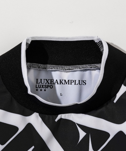 LUXEAKMPLUS(リュクスエイケイエムプラス)の「LUXEAKMPLUS(リュクスエイケイエムプラス)ゴルフ 総柄 ブランドロゴ ロングTシャツ (ストレッチ性/軽量)(Tシャツ/カットソー・メンズ・ブラック/グレー/ホワイト・XXL/XL/L/M/S)」の8枚目の写真