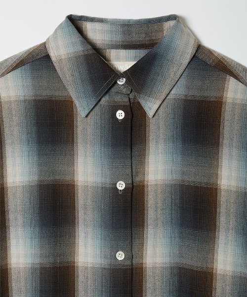leinwande(ラインヴァンド)の「Relax Check Shirts(シャツ/ブラウス・レディース・ブルー/レッド・ONE SIZE)」の7枚目の写真
