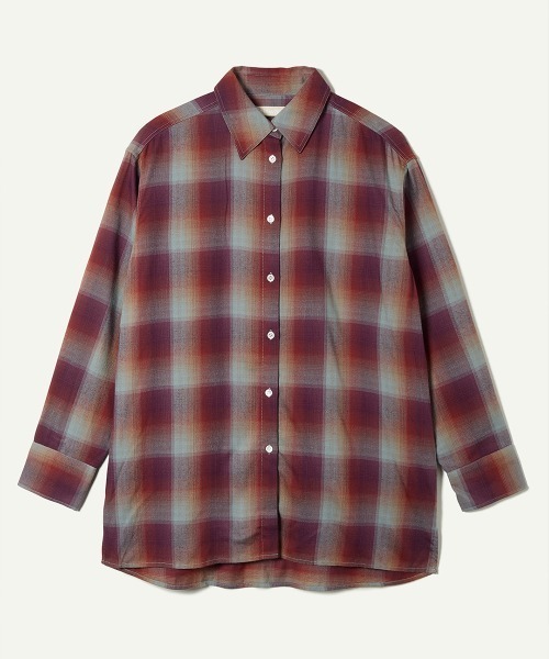 leinwande(ラインヴァンド)の「Relax Check Shirts(シャツ/ブラウス・レディース・ブルー/レッド・ONE SIZE)」の9枚目の写真