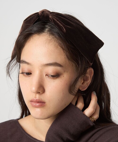 green label relaxing（グリーンレーベルリラクシング）の「リボン カチューシャ（カチューシャ・レディース・ブラウン系/ブラック・FREE）」の12枚目の写真